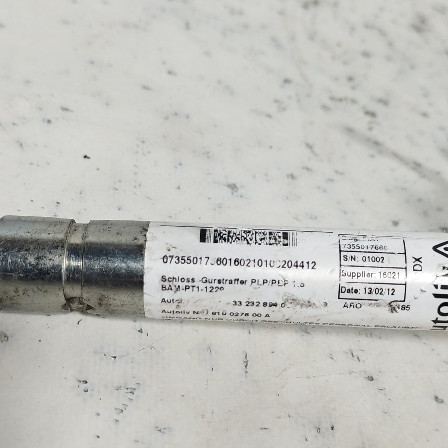 Pretensionatore dx Fiat Punto Evo 2012 Cod: 7355017660 ecoAC9076