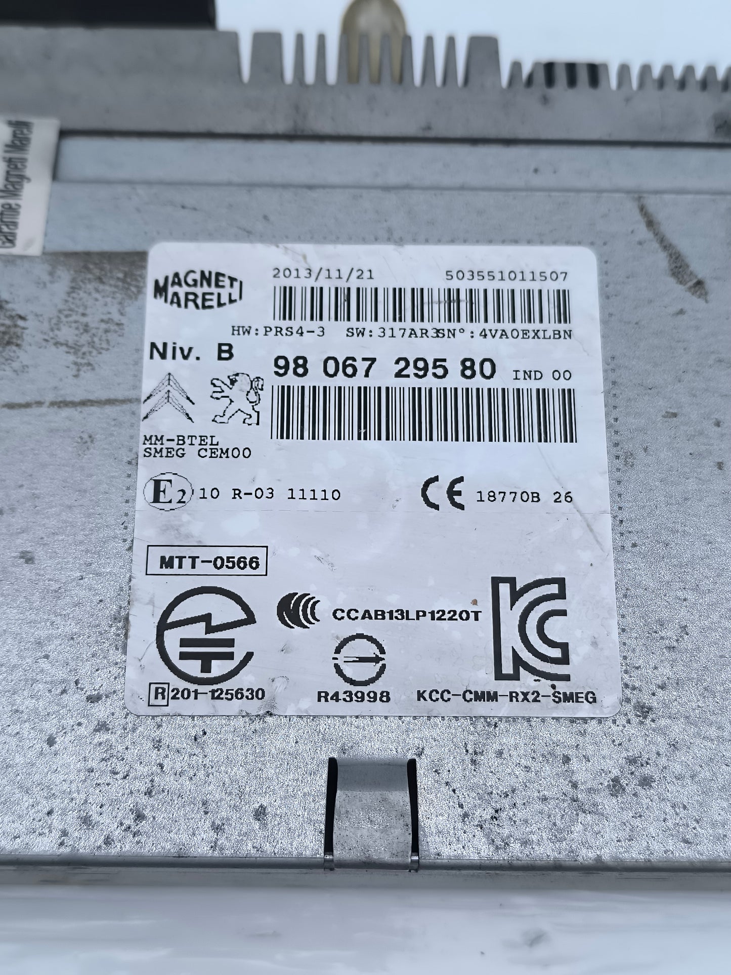 Peugeot 208 Autoradio, Baujahr 2014, Code: 9806729580 ecoAG6817