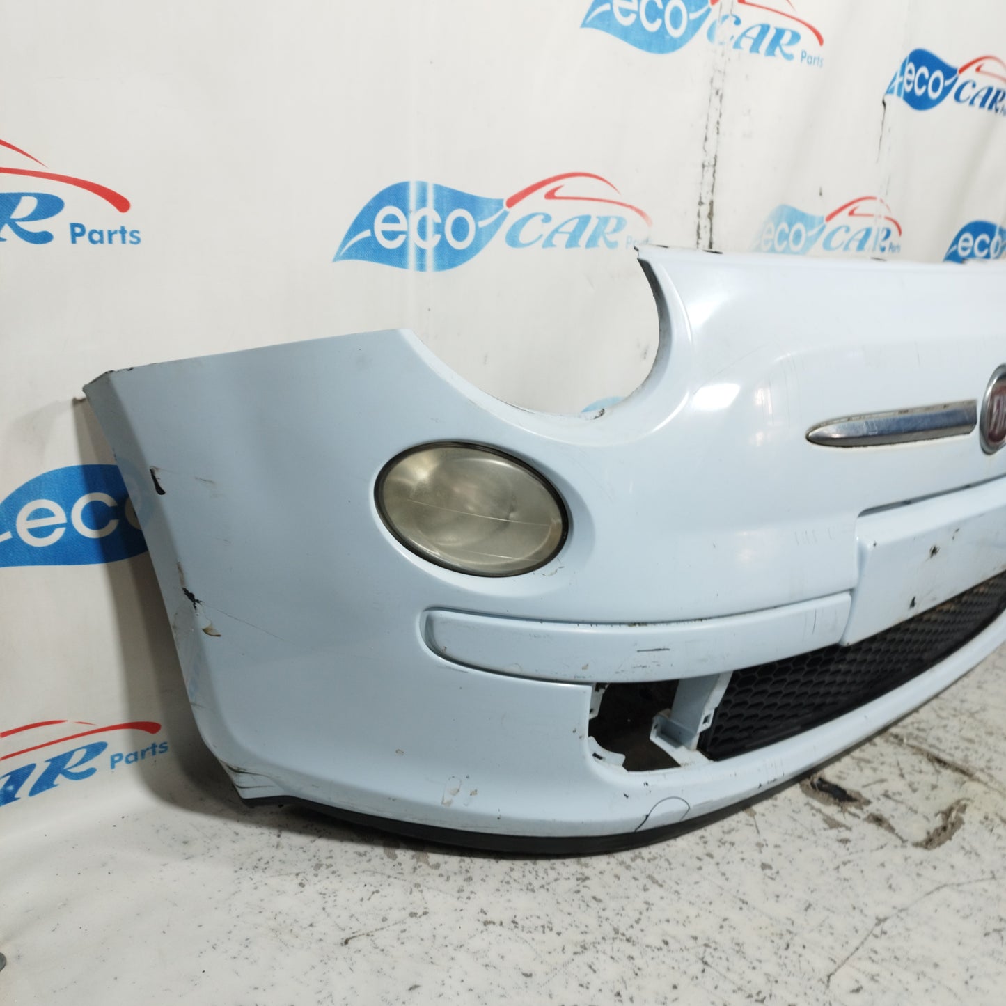Light blue front bumper Fiat 500 2009 ecoAC10375