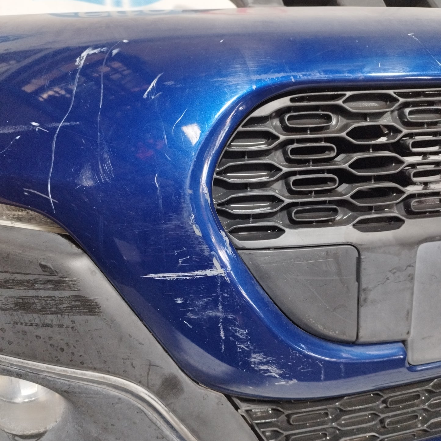Blue front bumper Peugeot 107 2012 ecoAC10359