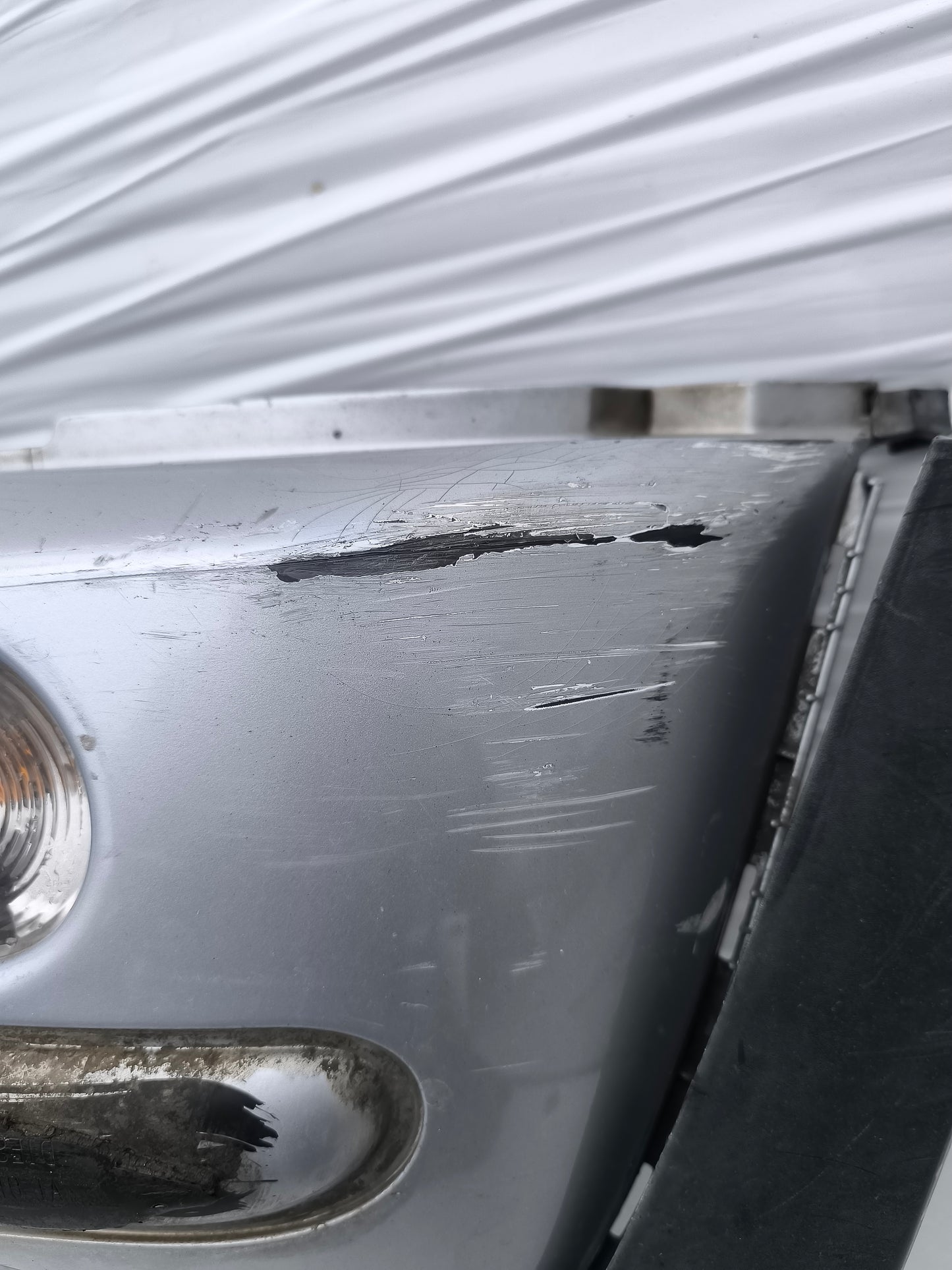 Paraurti anteriore Mini One / Cooper R50 2001-2006 grigio argento ecoAG8059