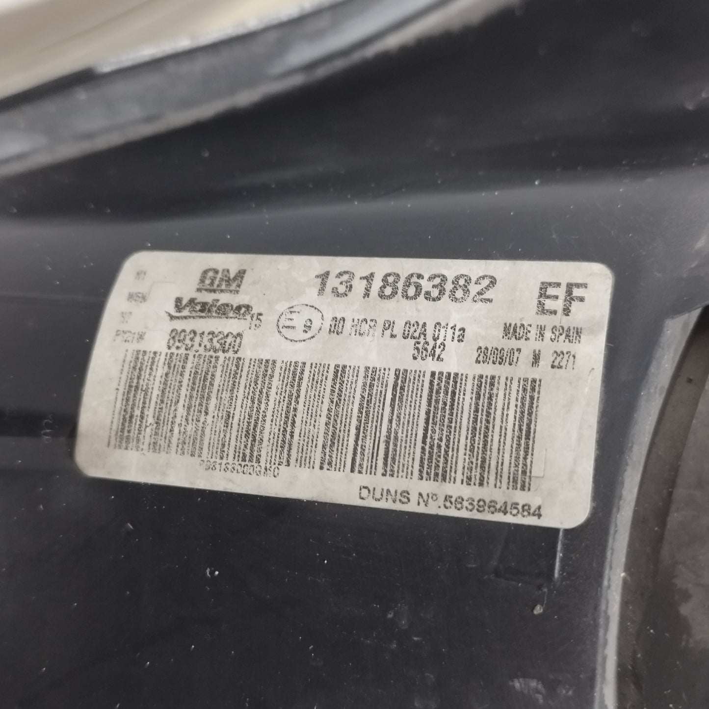 Fanale anteriore dx Opel Corsa D 2009 cod: 13186382 ecoAC14387