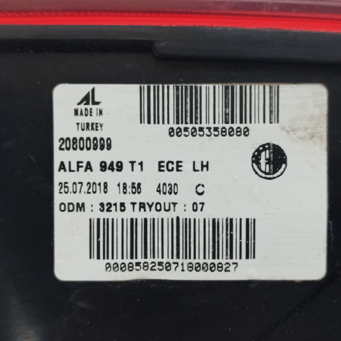 Alfa Romeo Stelvio 2017 LED-Rückleuchte, links, Code: 20800999 ecoAC11770