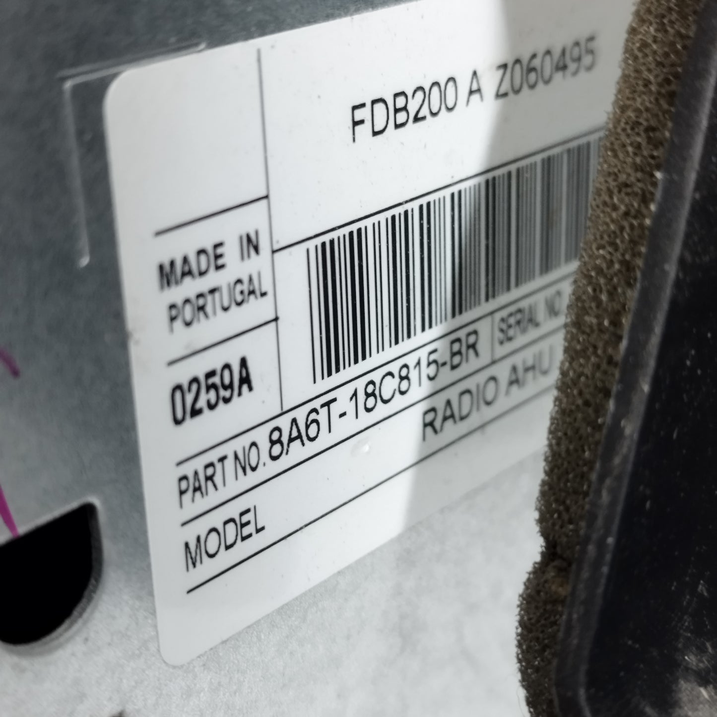 Autoradio Ford Fiesta 2010 Cod: 8A6T-18C815-BR ecoAC15307