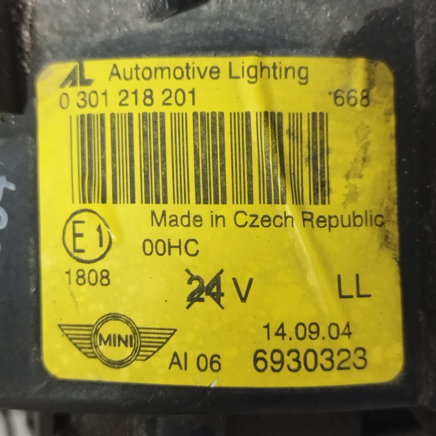 Linker Frontscheinwerfer Mini Cooper R50 2004 Code: 0301218201 ecoAC13355