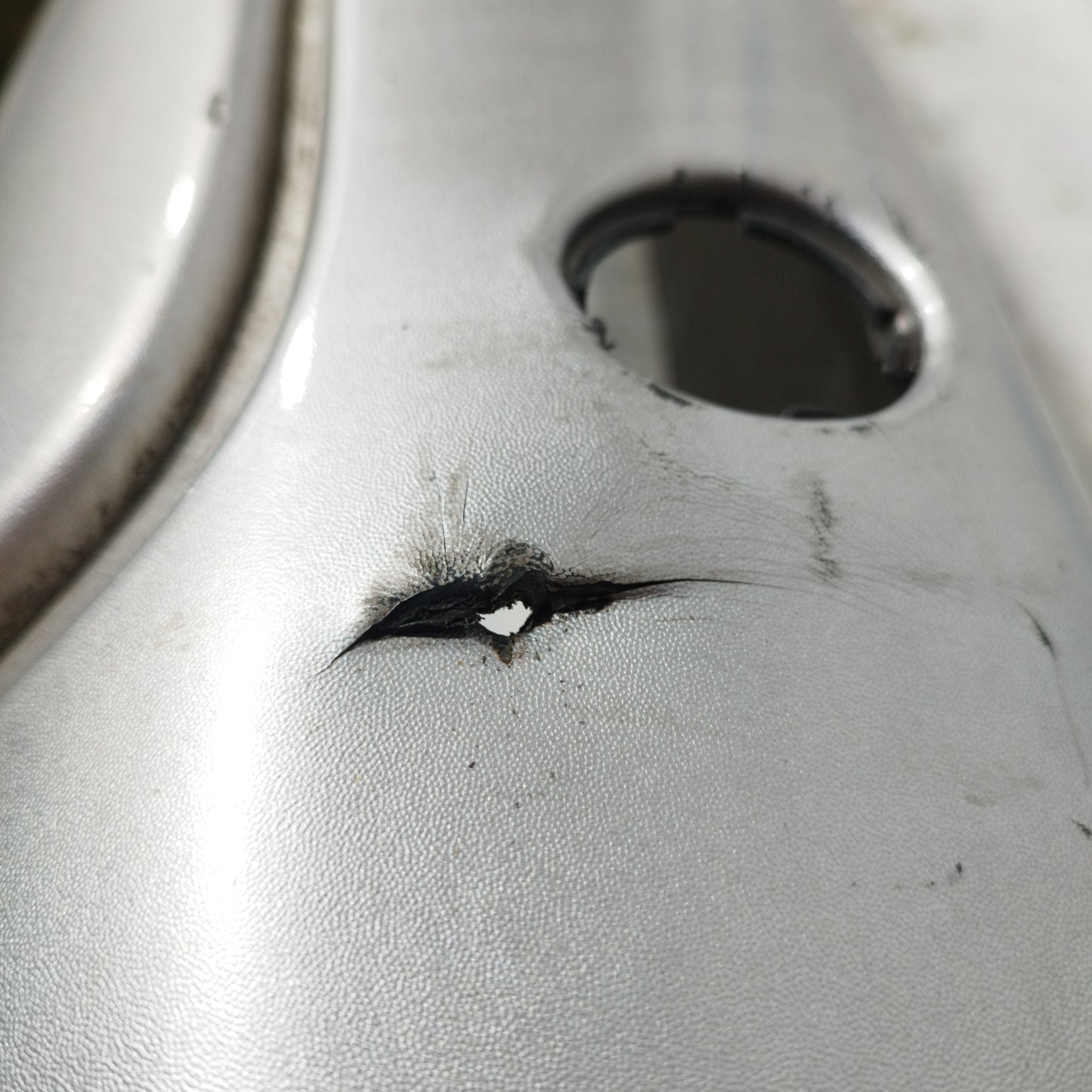 Rear bumper silver grey Citroen Berlingo 2011 ecoAC10698