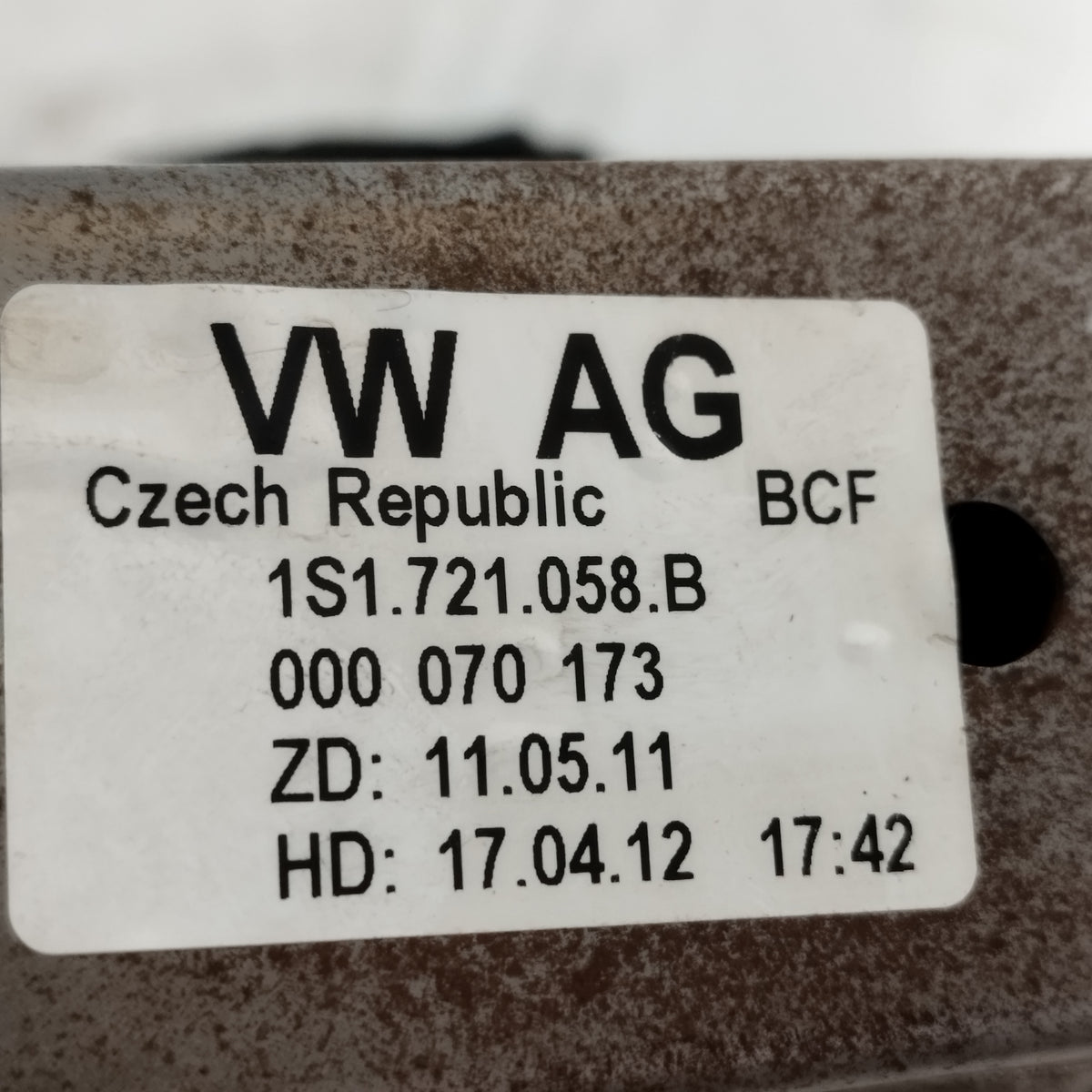 Pedaliera freno / acceleratore Seat Mii 1.0 B 2011-2019 cod: 1s1721058b ecoAC17016