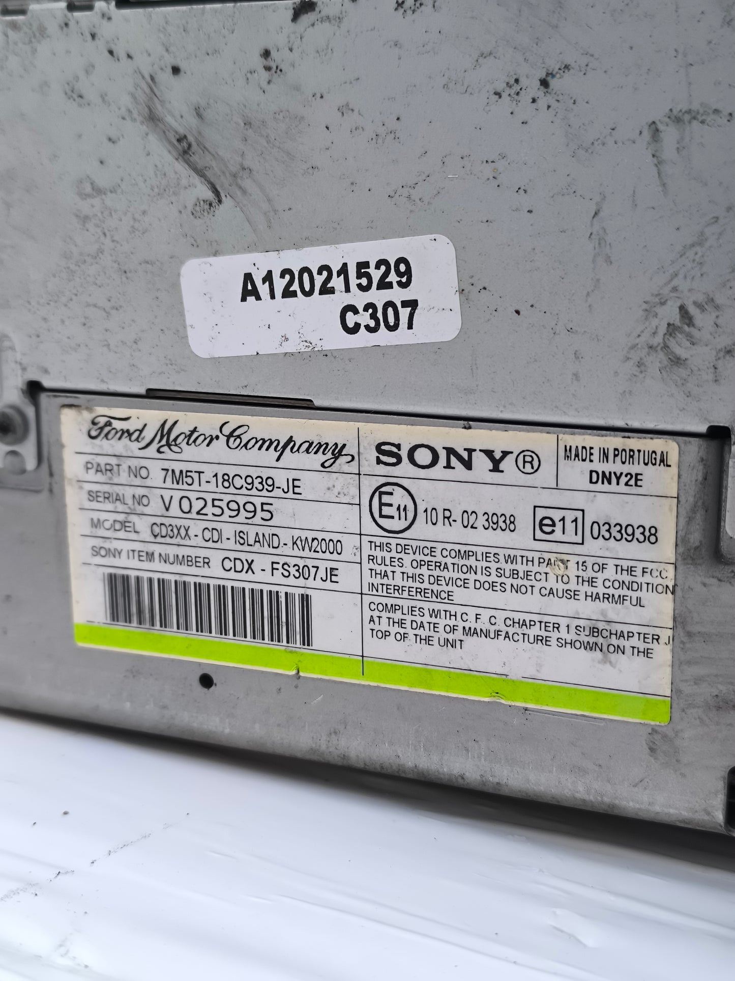 Autoradio Ford Focus anno 2007 cod: 7M5T-18C939-JE ecoAG7850