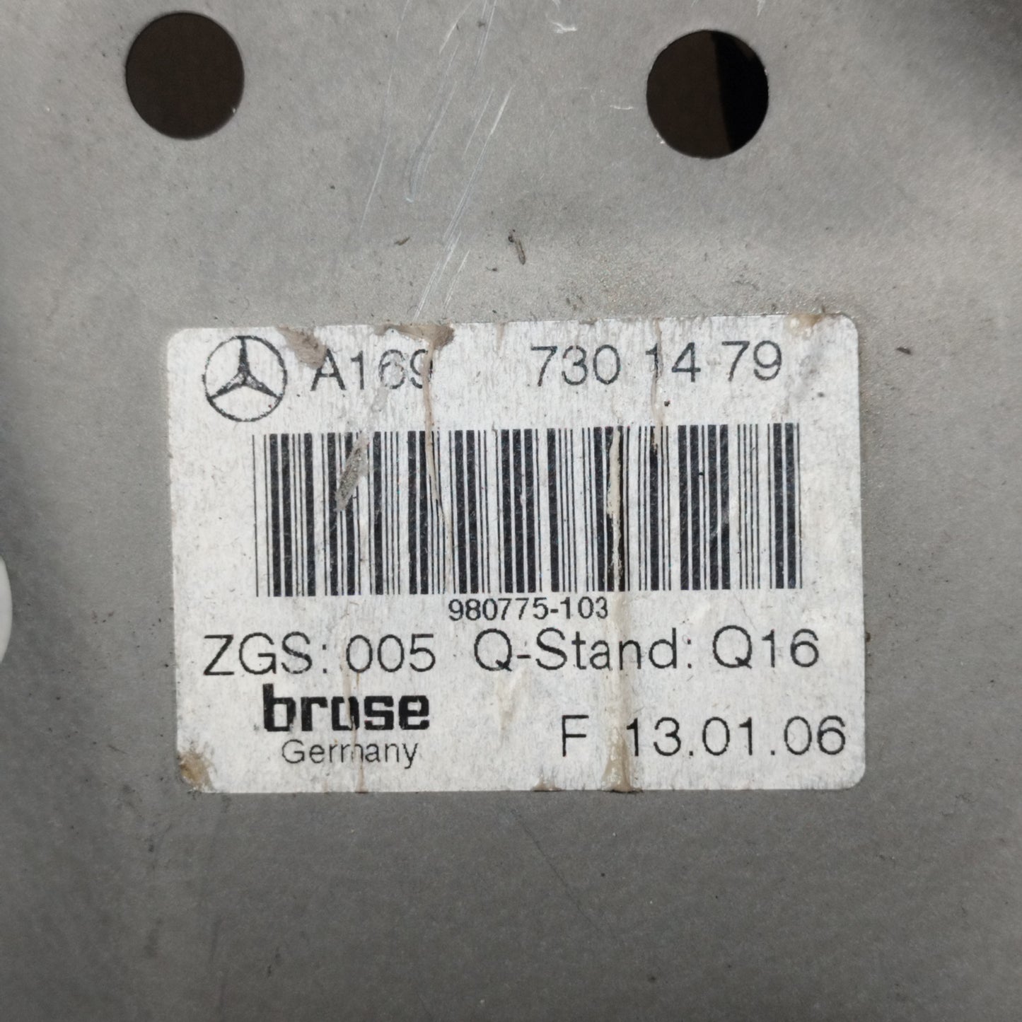 Rear right panel rack Mercedes A-Class W169 2005 code: A1697301479 ecoAC9770