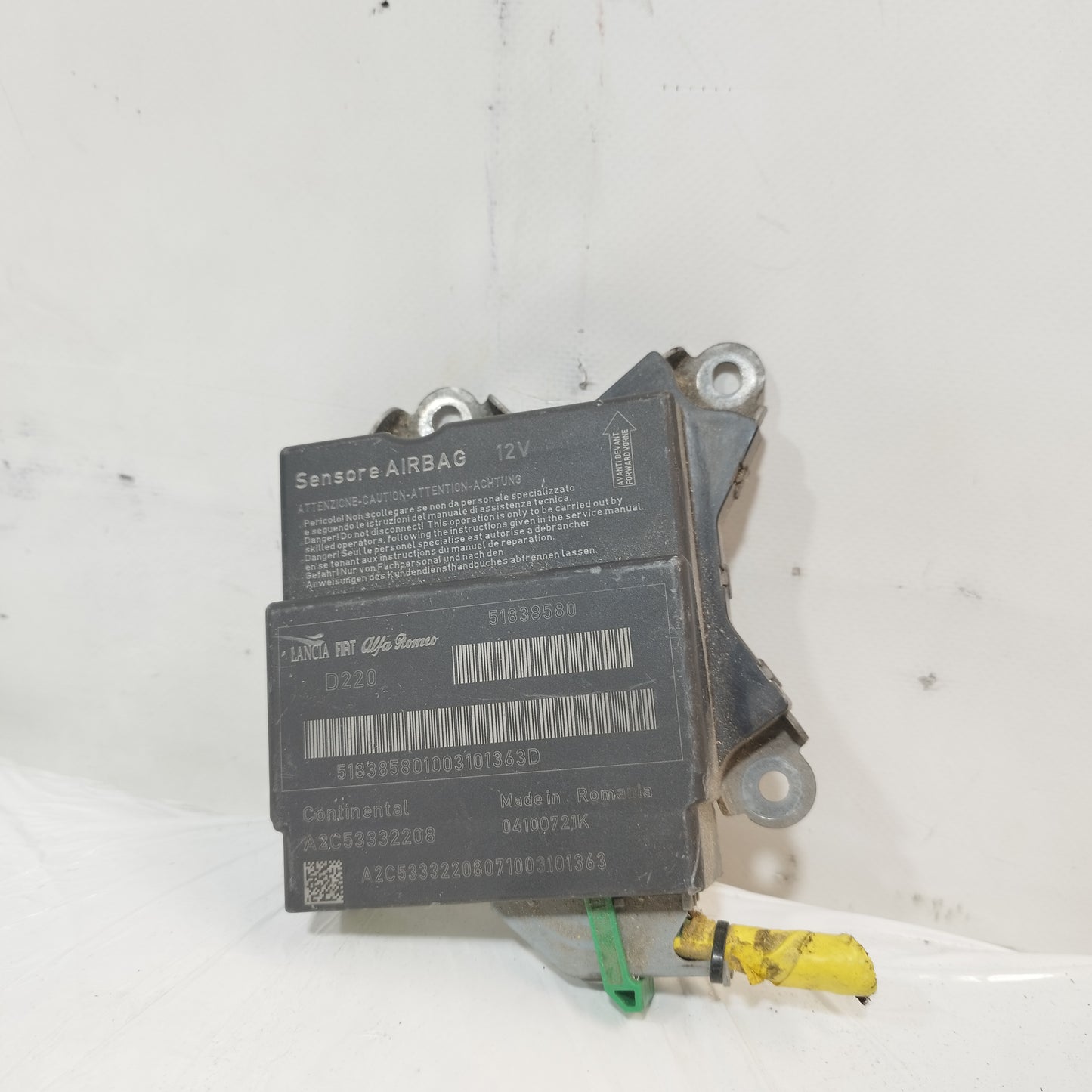 Centralina airbag Fiat Punto Evo 2010 cod: 51838580 ecoAC6902