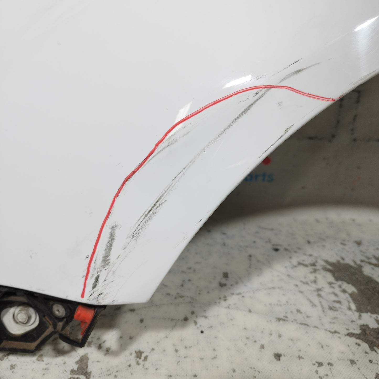 Front mudguard left white Opel Corsa D 2011 ecoAC9578
