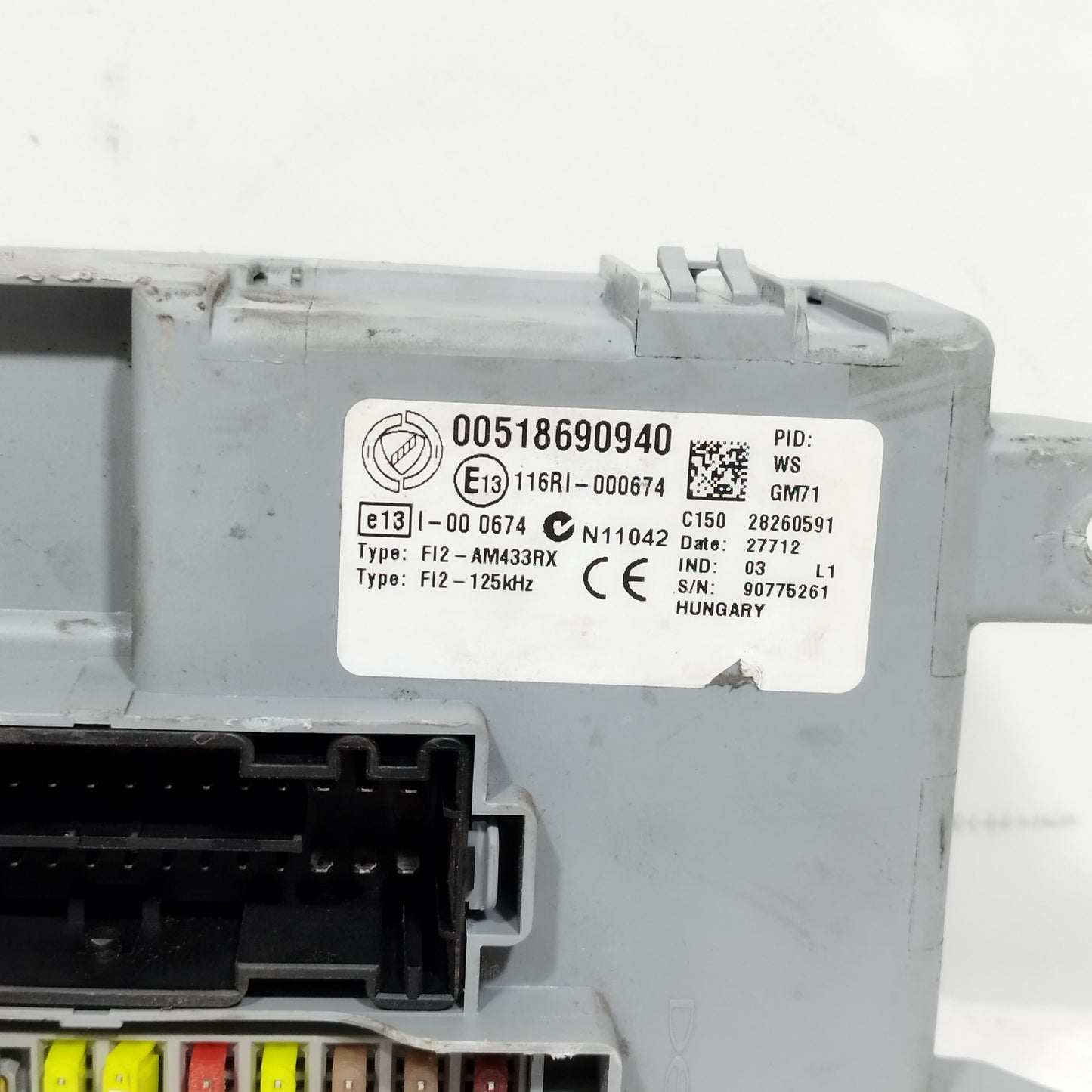 Zündungssatz Fiat Grande Punto 1.3 Mtj 2012 Code: 51904061 ecoAC12521