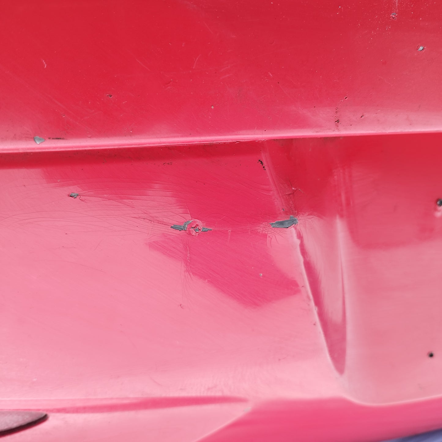 Paraurti posteriore rosso Hyundai I10 I (PA) 2011-2013 Restyling cod: 86611-0X210 ecoDM147