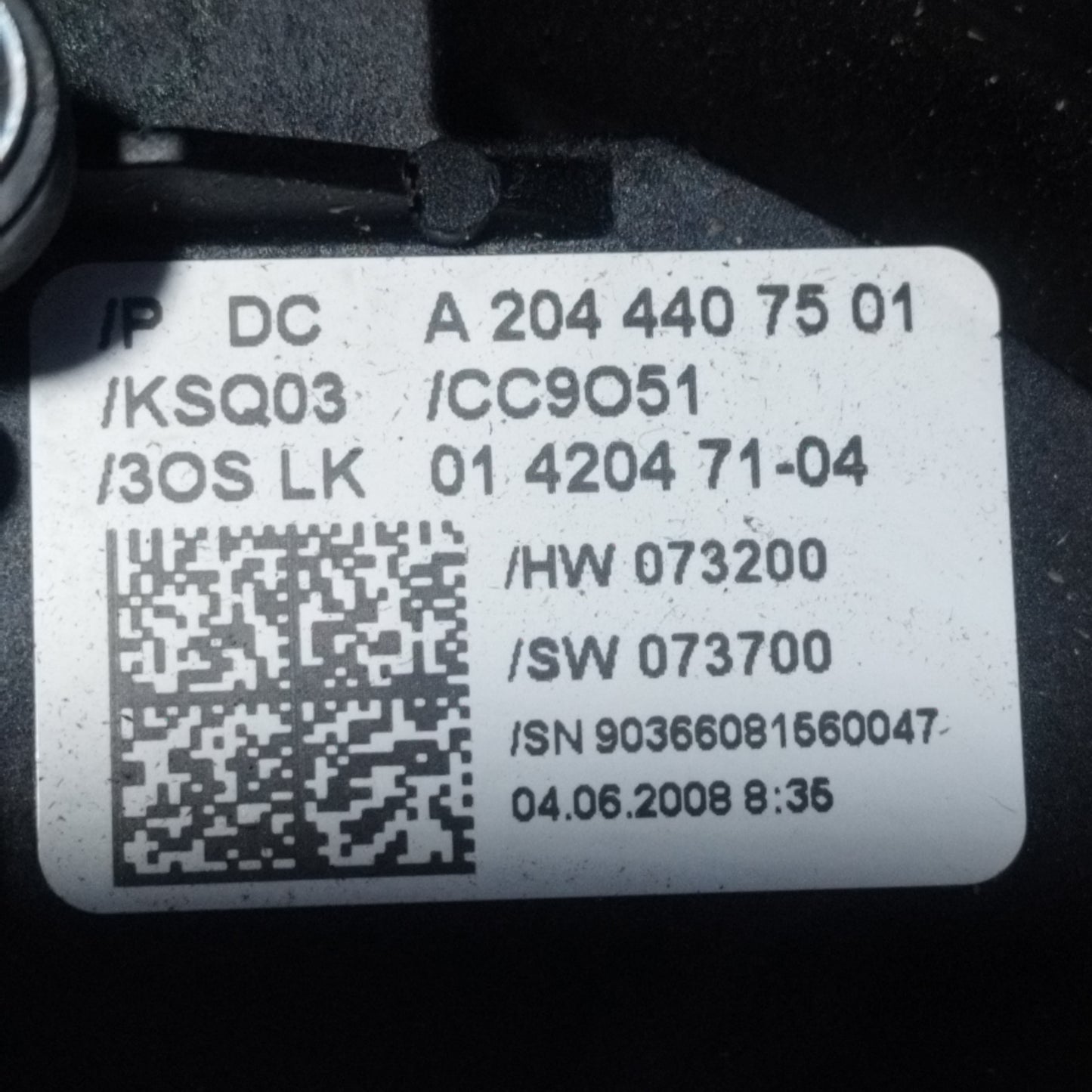 Mercedes C Class W204 2008 Light Switch Cod: A2044407501 ecoAC11159