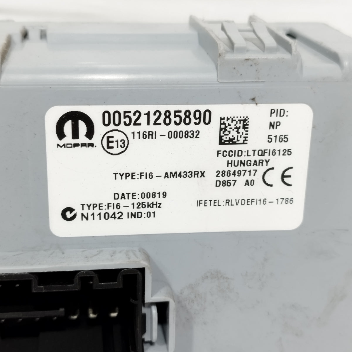 Body computer / BCM Fiat New Panda Cross 2016-2022 cod: 00521285890 ecoAC17160