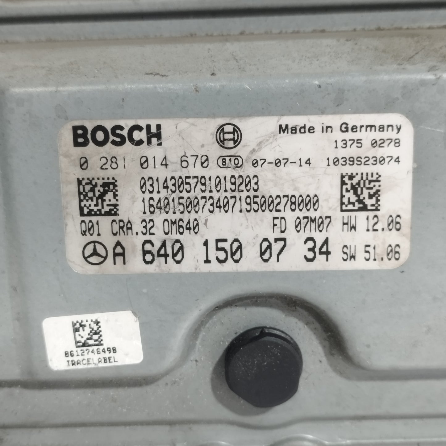 Centralina motore Mercedes Classe B W245 2.0D 2007 cod: A6401500734 ecoAC15921