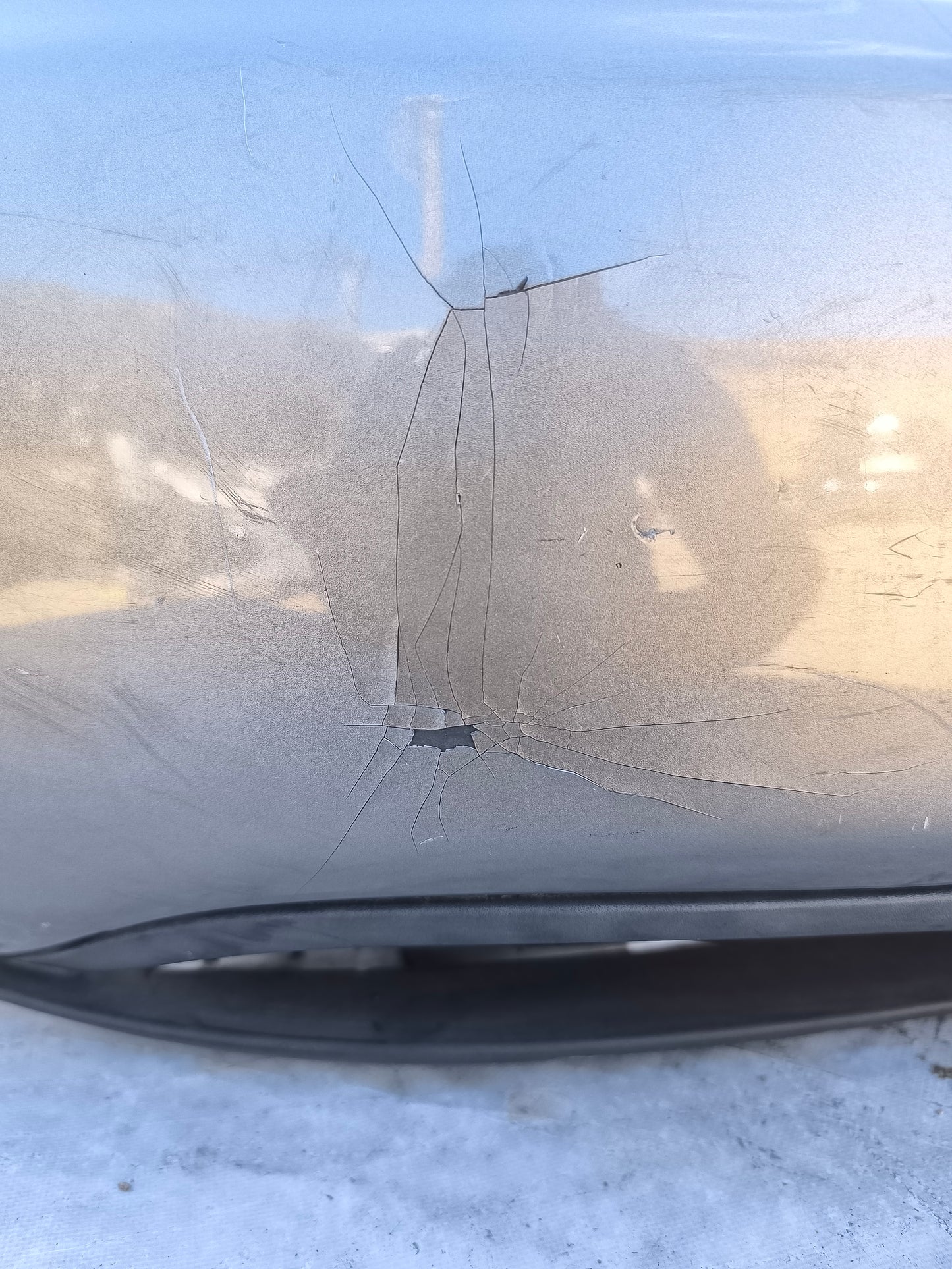 Paraurti posteriore grigio scuro Lancia Musa anno 2010 ecoAG8375