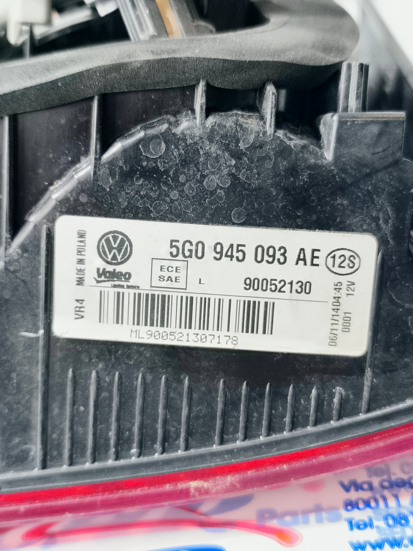 Volkswagen Golf 7 ecoAG6214 linke innere Rückleuchte