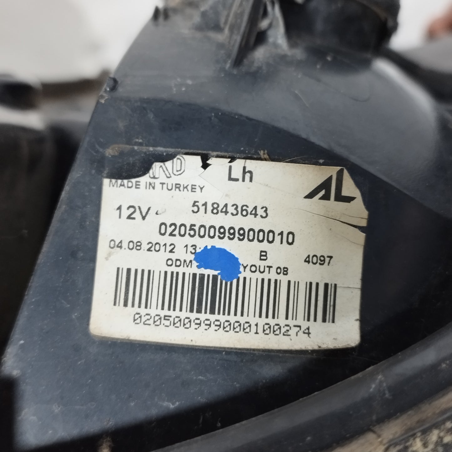 Linke Rückleuchte Fiat New Panda 2015 Code: 51843643 ecoAC13375