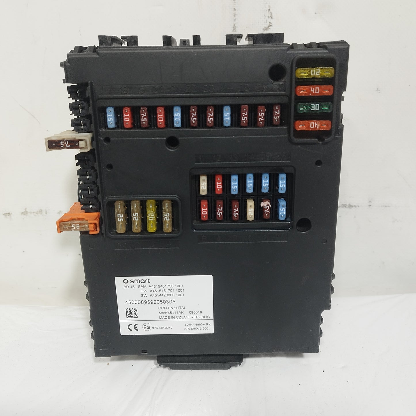 Centralina Sam Smart fortwo 451 1.0 B 2010 cod: A4515401750/001 ecoAC14823