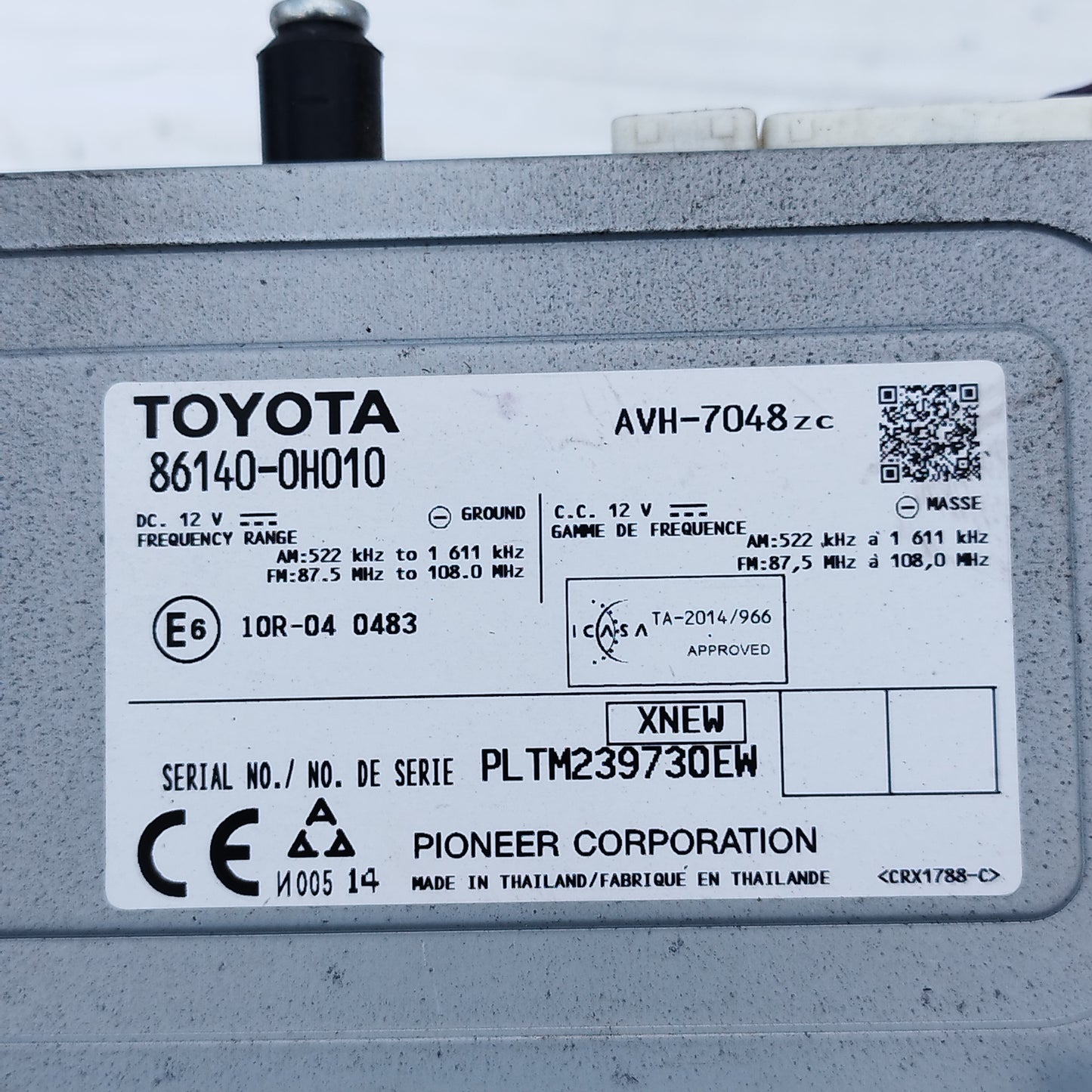 Autoradio Toyota Aygo II (B40) 2014-2021 cod: 86140-0h010 ecoAC15775