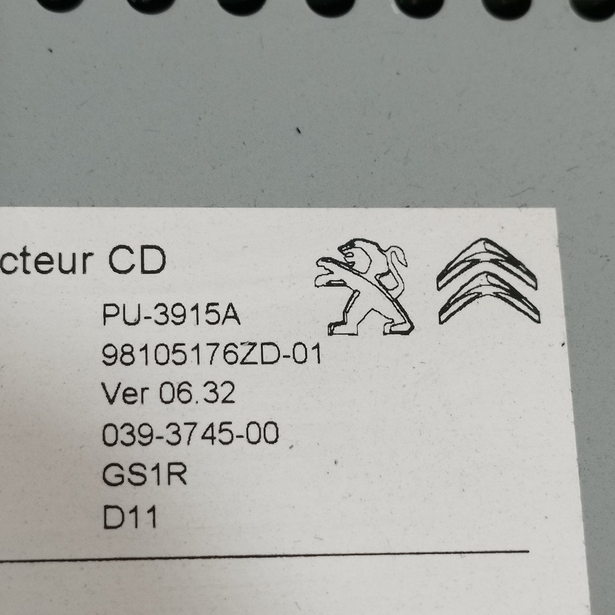 Lettore CD Citroen C4 Picasso II 2013-2016 cod: 98105176zd-01 ecoAC16875
