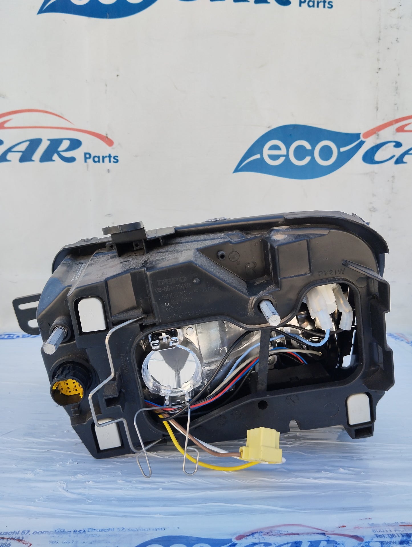 Fanale anteriore dx Fiat Panda 169 spinotto giallo ecoAG5567