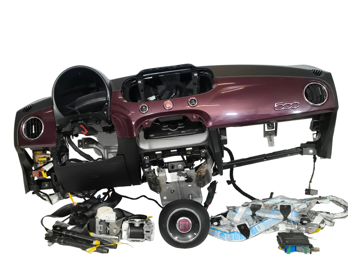 Kit Airbag bordeaux Fiat 500 Doolcevita anno 2015-2023 Restyling cod: 52056238 ecoAG9943