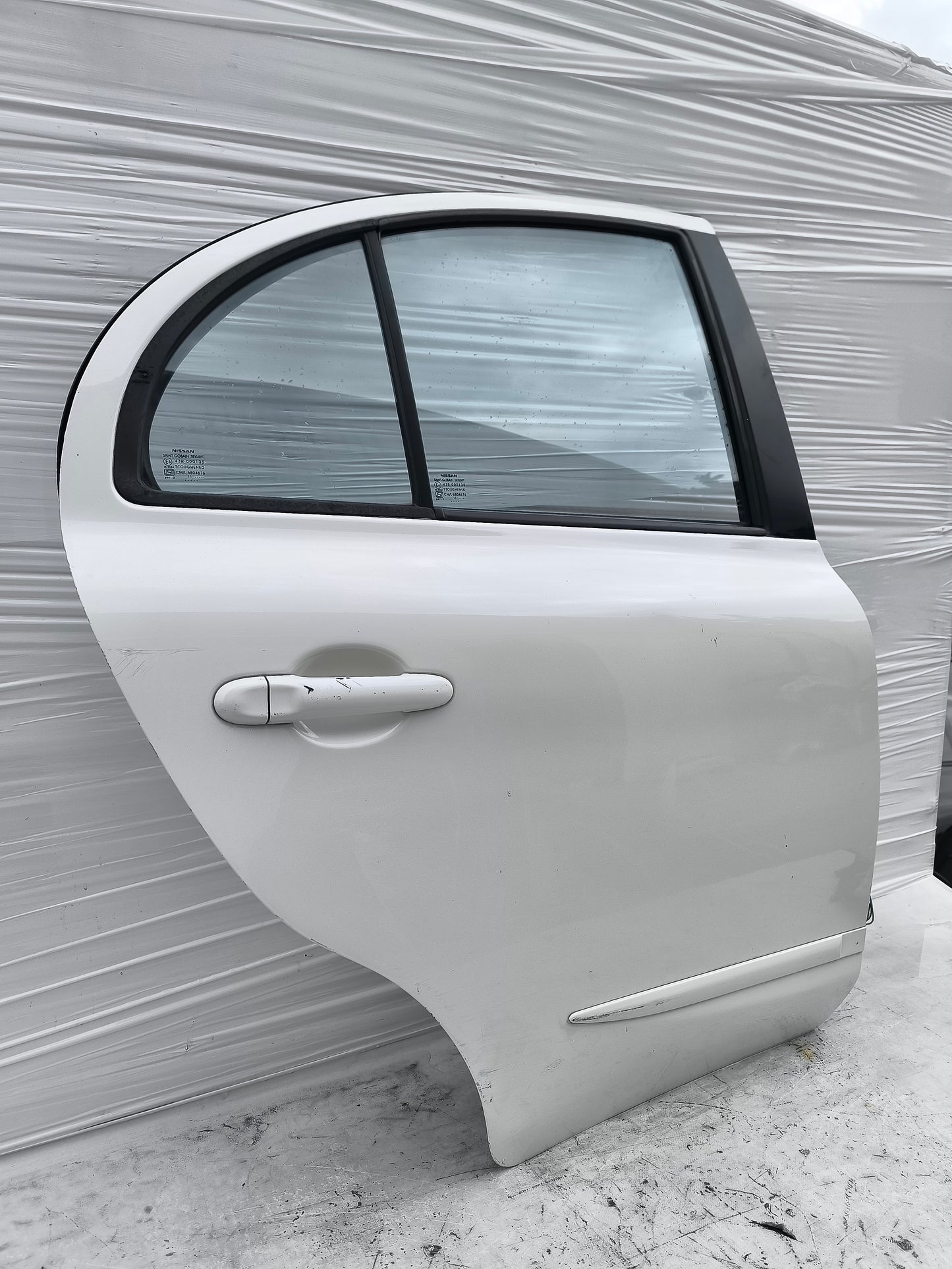 Sportello posteriore dx bianco Nissan Micra k13 2010-2013 ecoAG8016