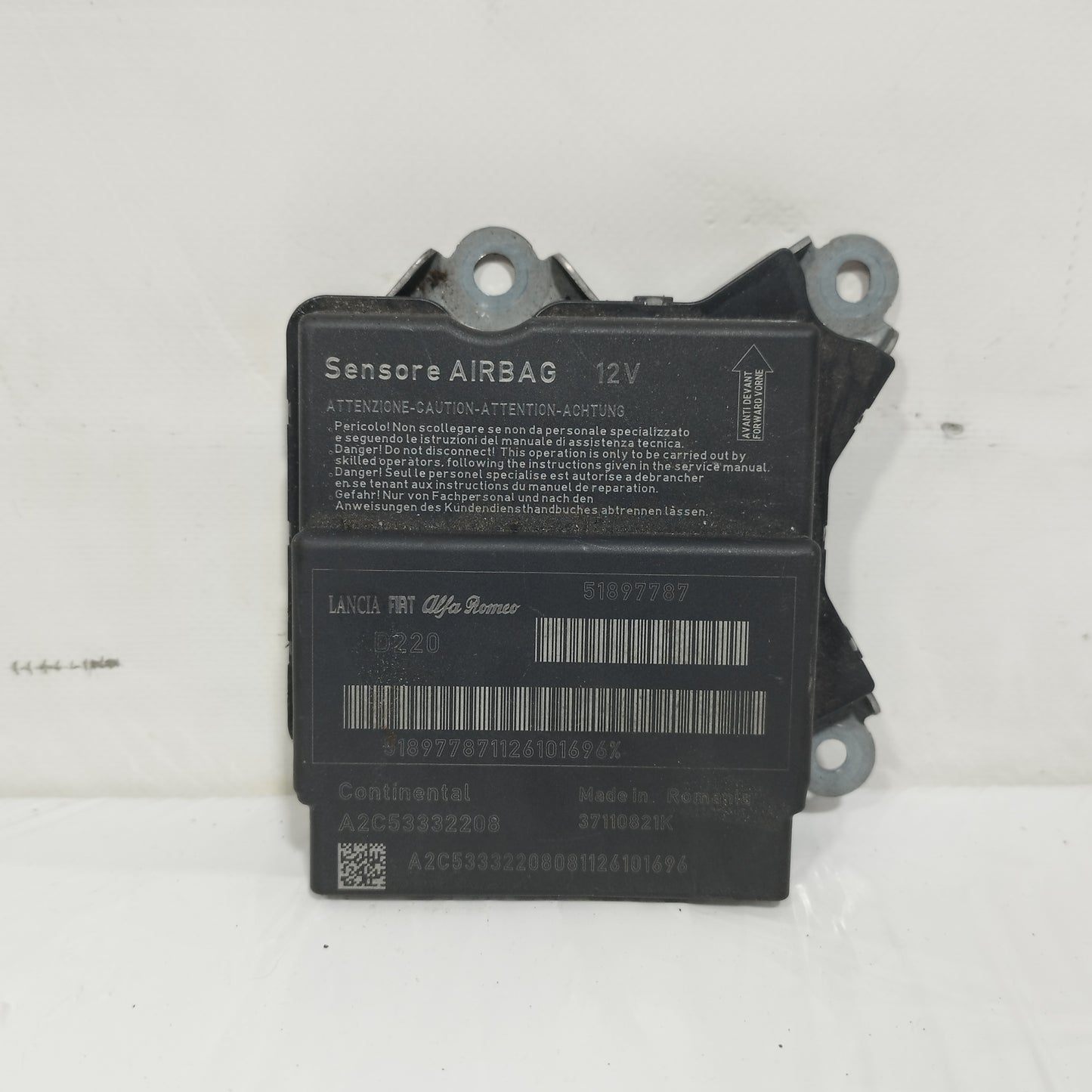 Centralina airbag Fiat Punto Evo 2013 Codice: 51897787 ecoAC11857