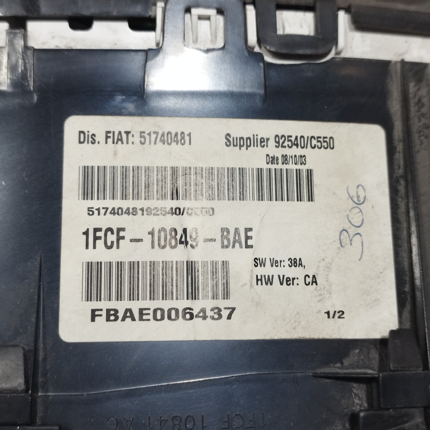 Quadro strumenti Fiat Stilo 1.9 JTD 2003 cod: 1fcf-10849-bae ecoAC15743