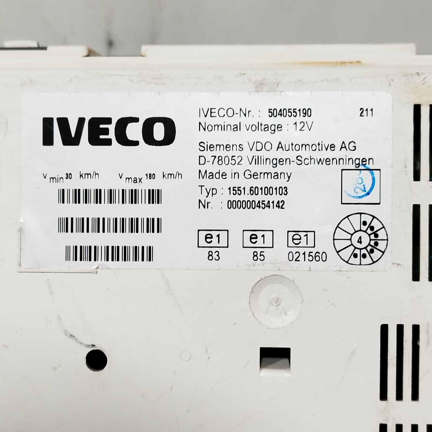 Instrument panel Iveco Daily 2.8 JTD 2004 Code: 504055190 ecoAC10523