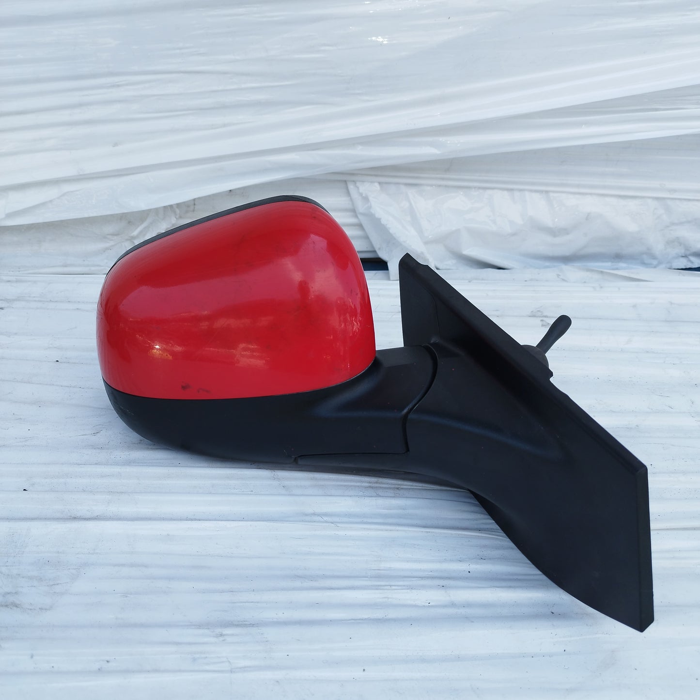 Specchietto manuale anteriore dx rosso Chevrolet Spark (m300) 2010-2015 ecoDM391
