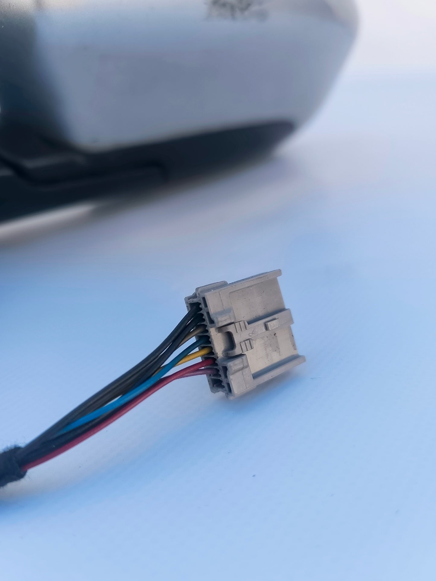 Electric left mirror silver grey Nissan Qashqai 2008 7 wires ecoAG6390