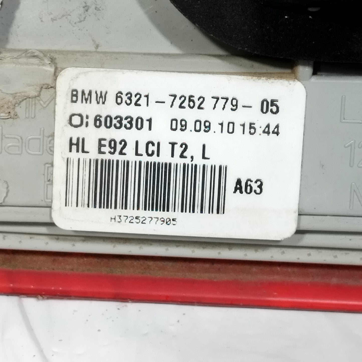 Fanale posteriore interno sx a led Bmw serie 3 E92 Coupé 2008 Cod: 6321-7252779 ecoAC13881