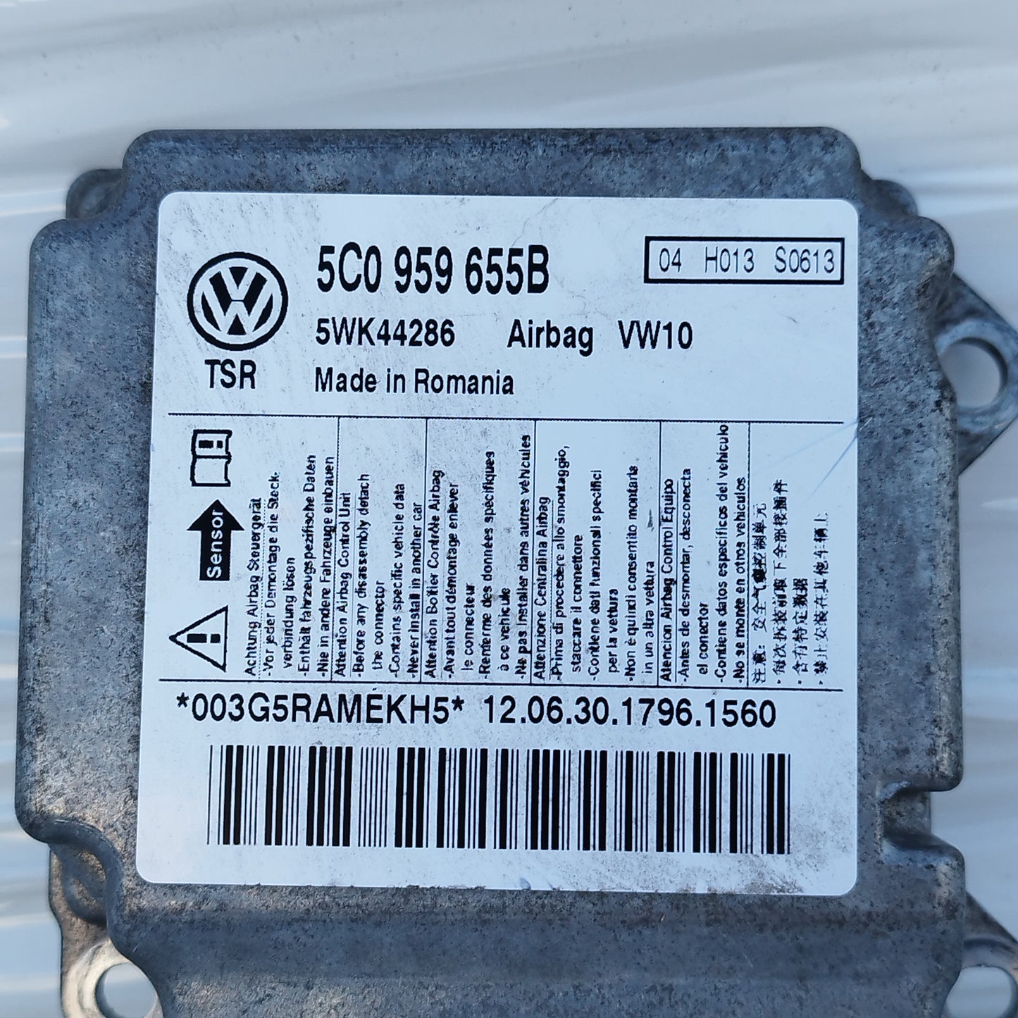 Kit airbag Volkswagen Golf 6 2010 cod: 5C0959655B ecoAC15650