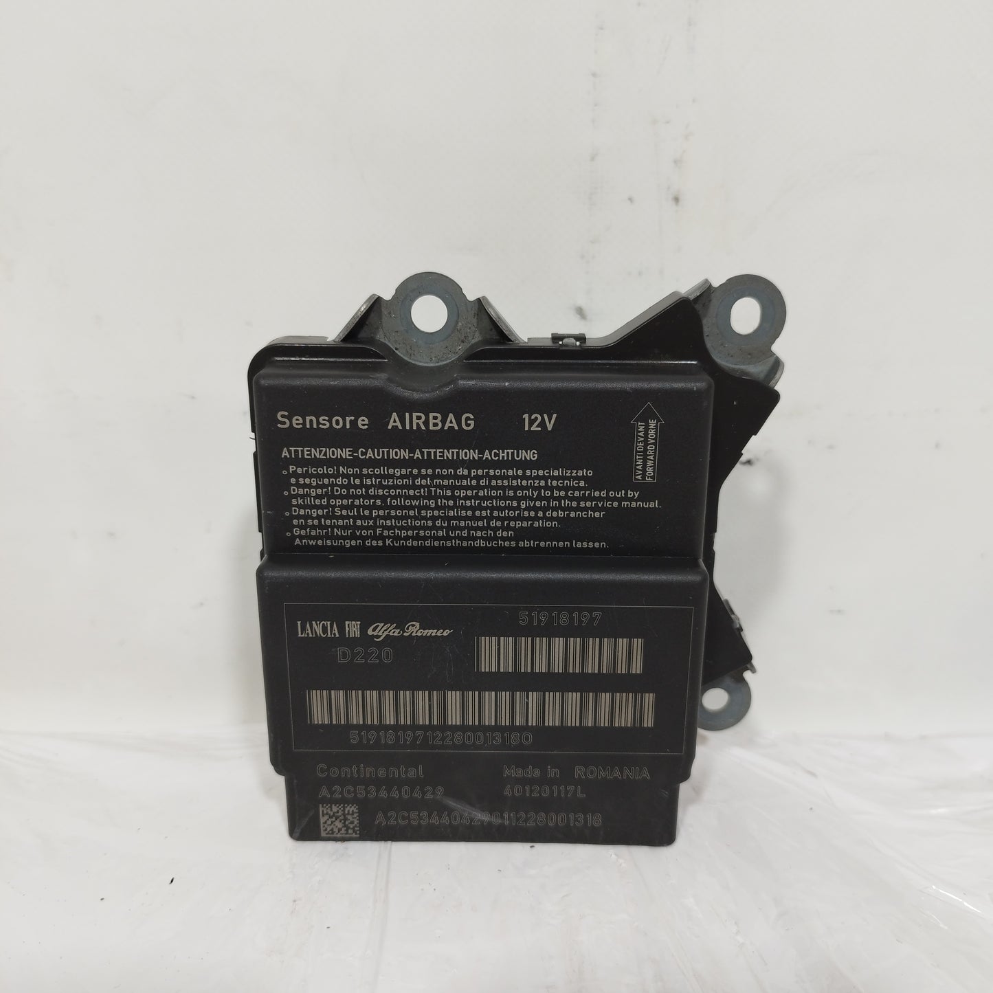 Centralina airbag Fiat Punto Evo 2012 cod: 51918197 ecoAC9070