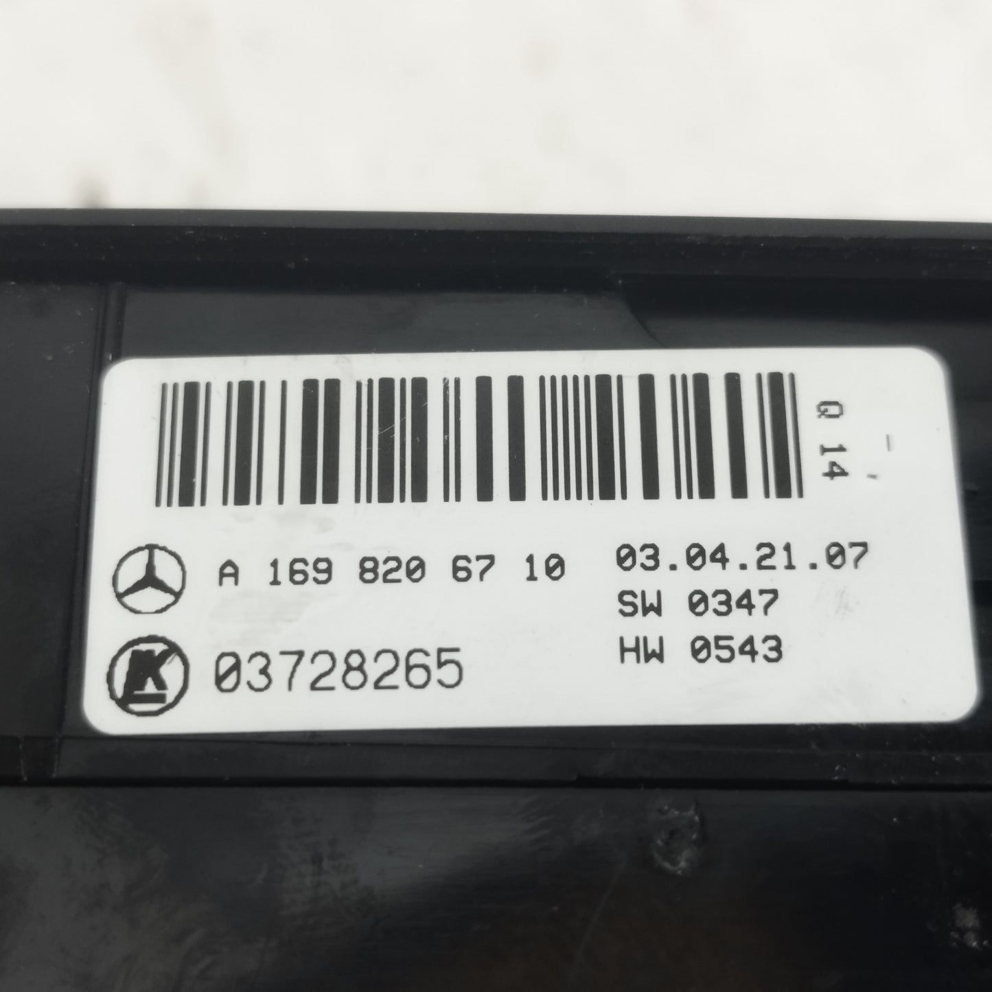 Pulsantiera anteriore sx Mercedes Classe A W169 2004-2012 cod: A1698206710 ecoAC16543