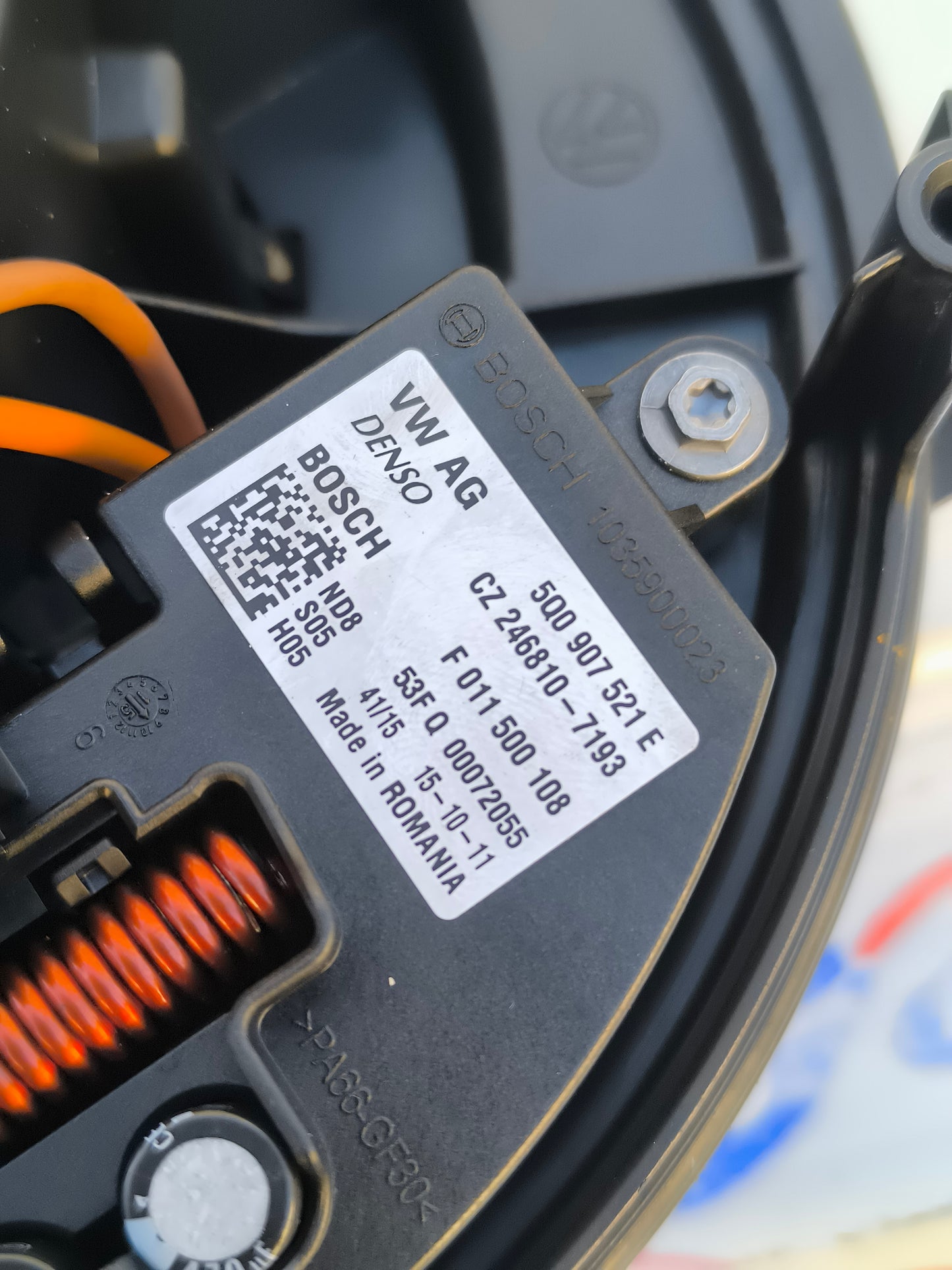 Ventola stufa abitacolo Volkswagen Golf 7 Cod. 5q1819021A completa di resistenza ecoAG6116