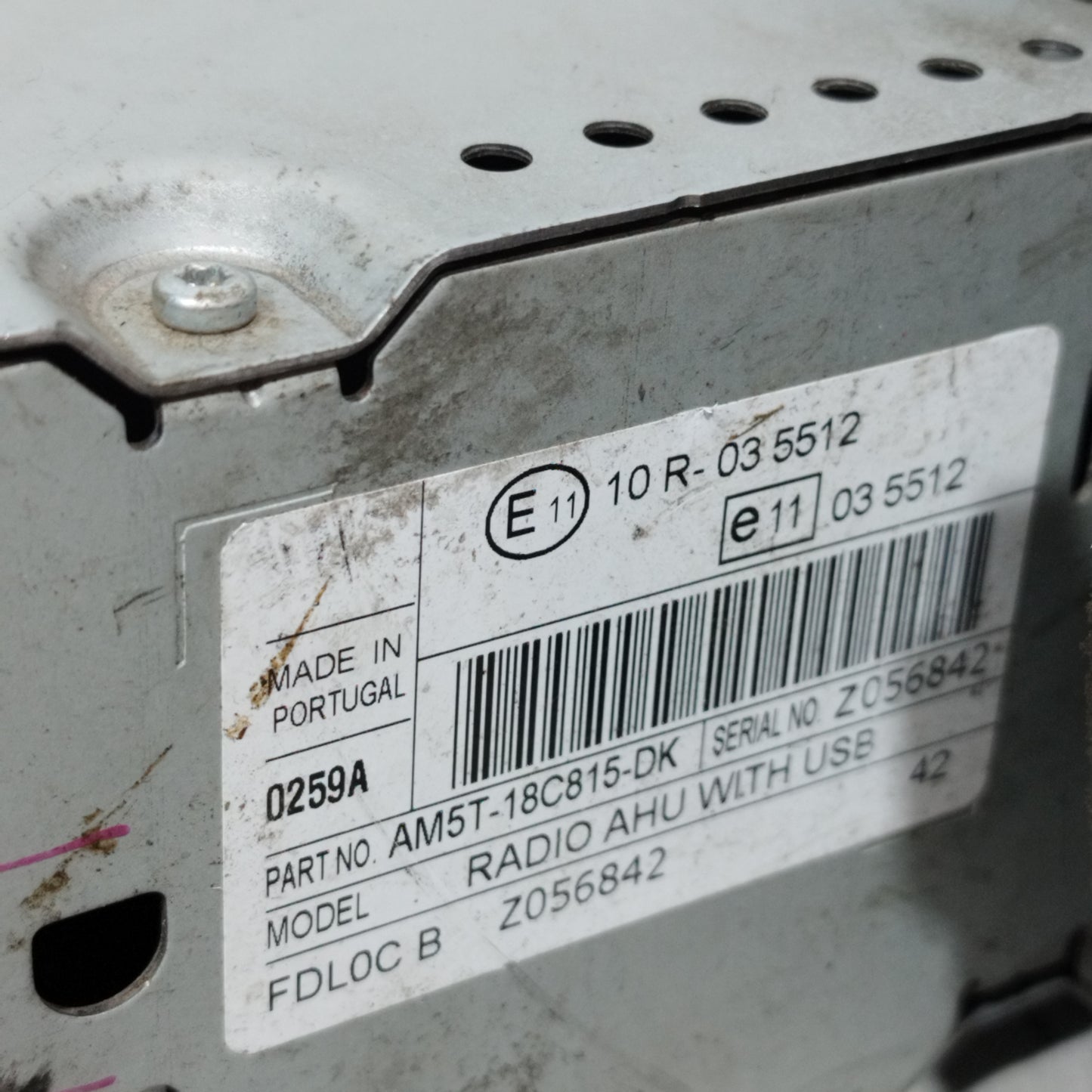 Autoradio Ford Fiesta 2012 Cod: 035512 ecoAC9727