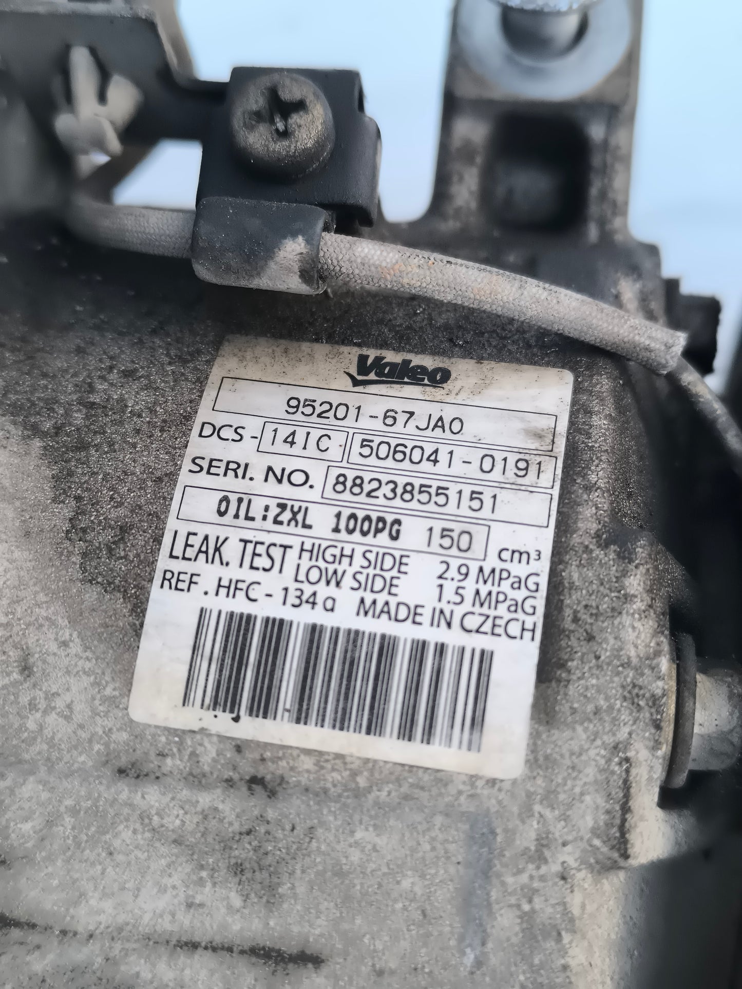 Compressore aria condizionata Suzuki Grand Vitara 1.9 D anno 2010 cod: 95201-67JA0 ecoAG7867