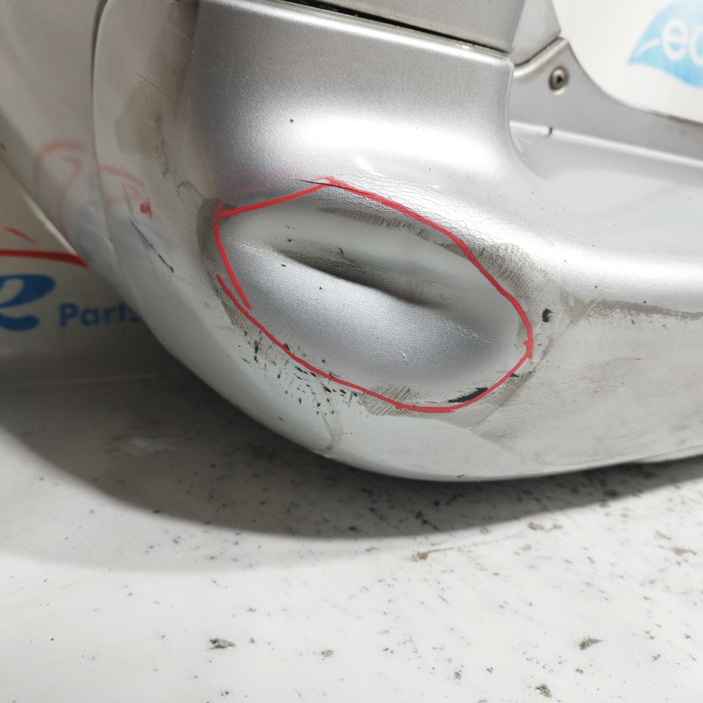 Rear bumper silver grey Citroen Berlingo 2011 ecoAC10698