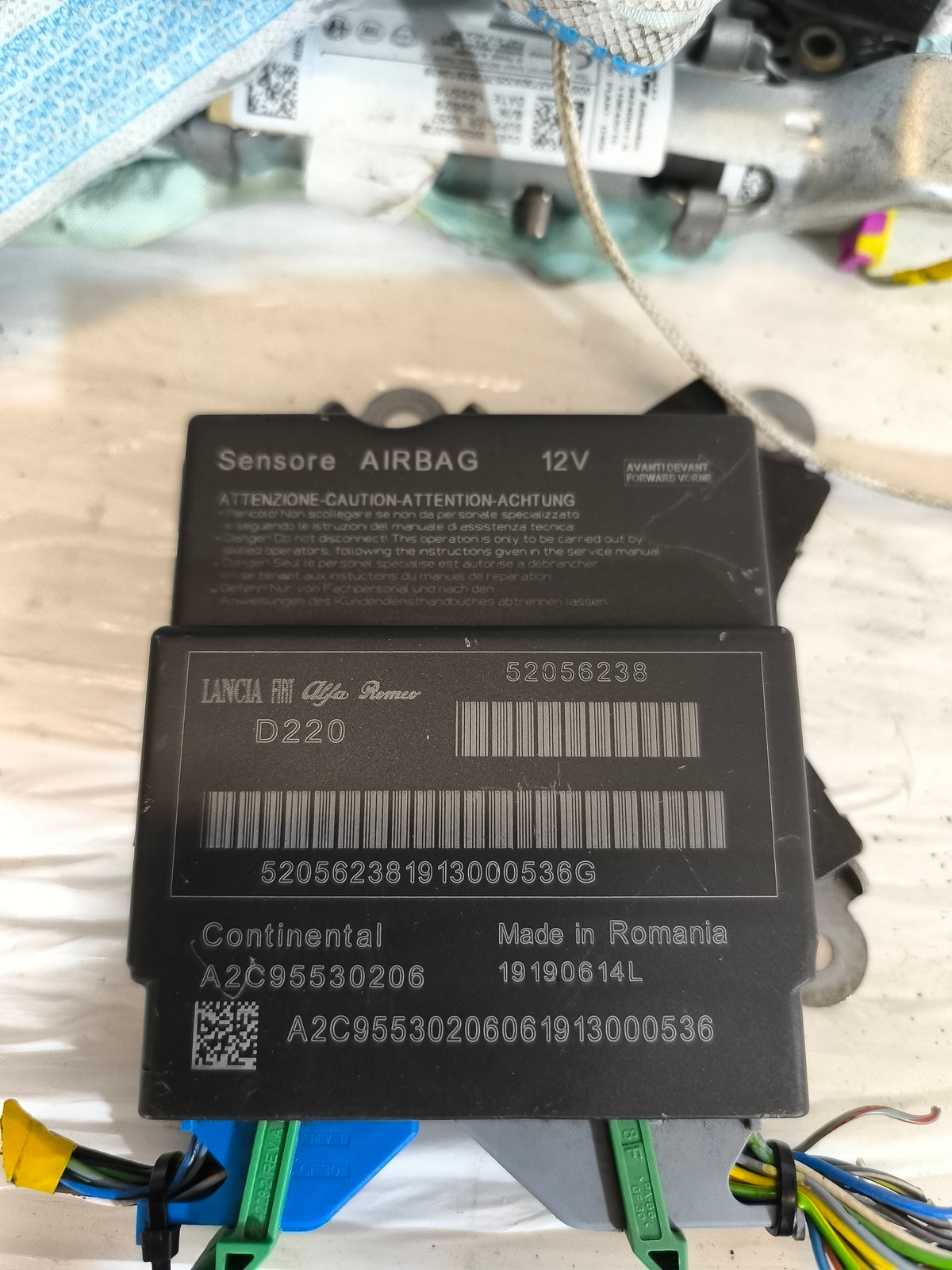 Kit Airbag bordeaux Fiat 500 Doolcevita anno 2015-2023 Restyling cod: 52056238 ecoAG9943