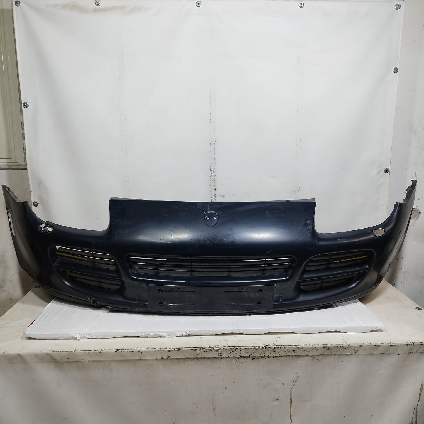 Paraurti anteriore blu notte Porsche Cayenne 2005 ecoAC11329