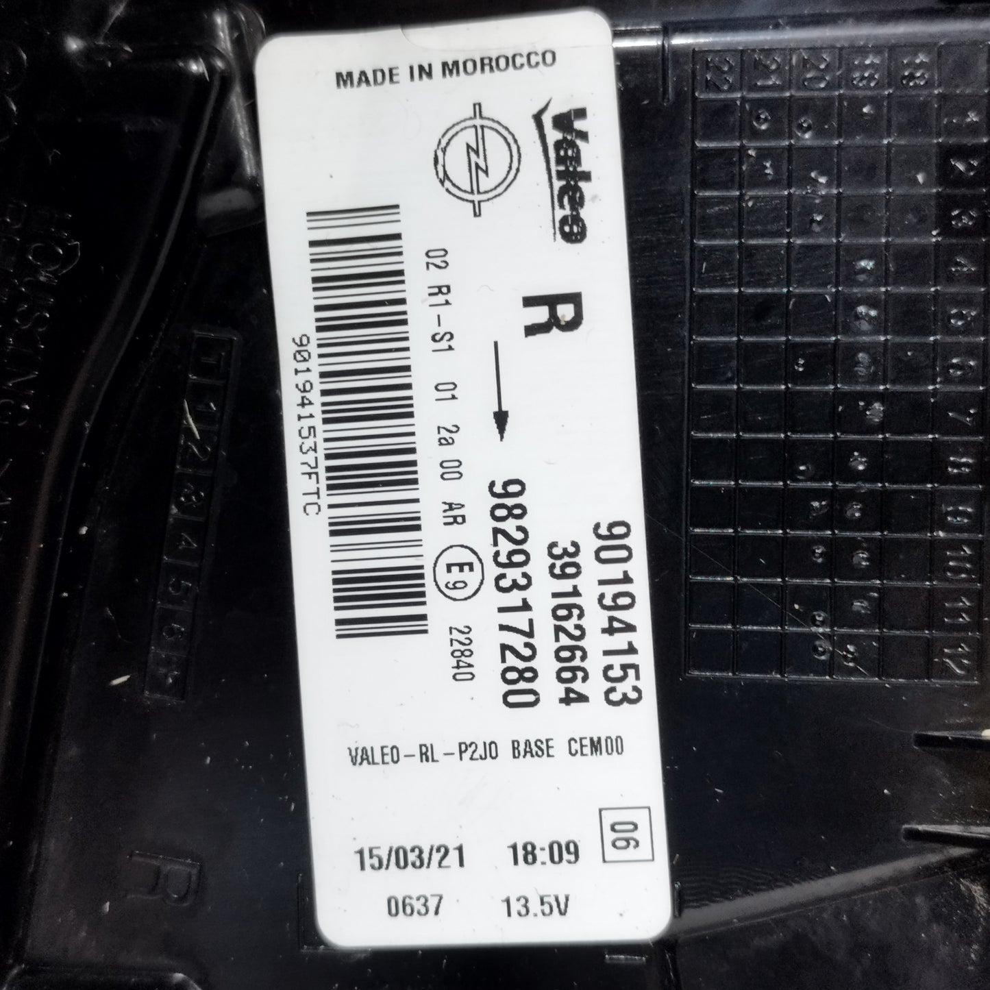 Fanale posteriore dx a led Opel Corsa F 2021 cod: 9829317280 ecoAC14334