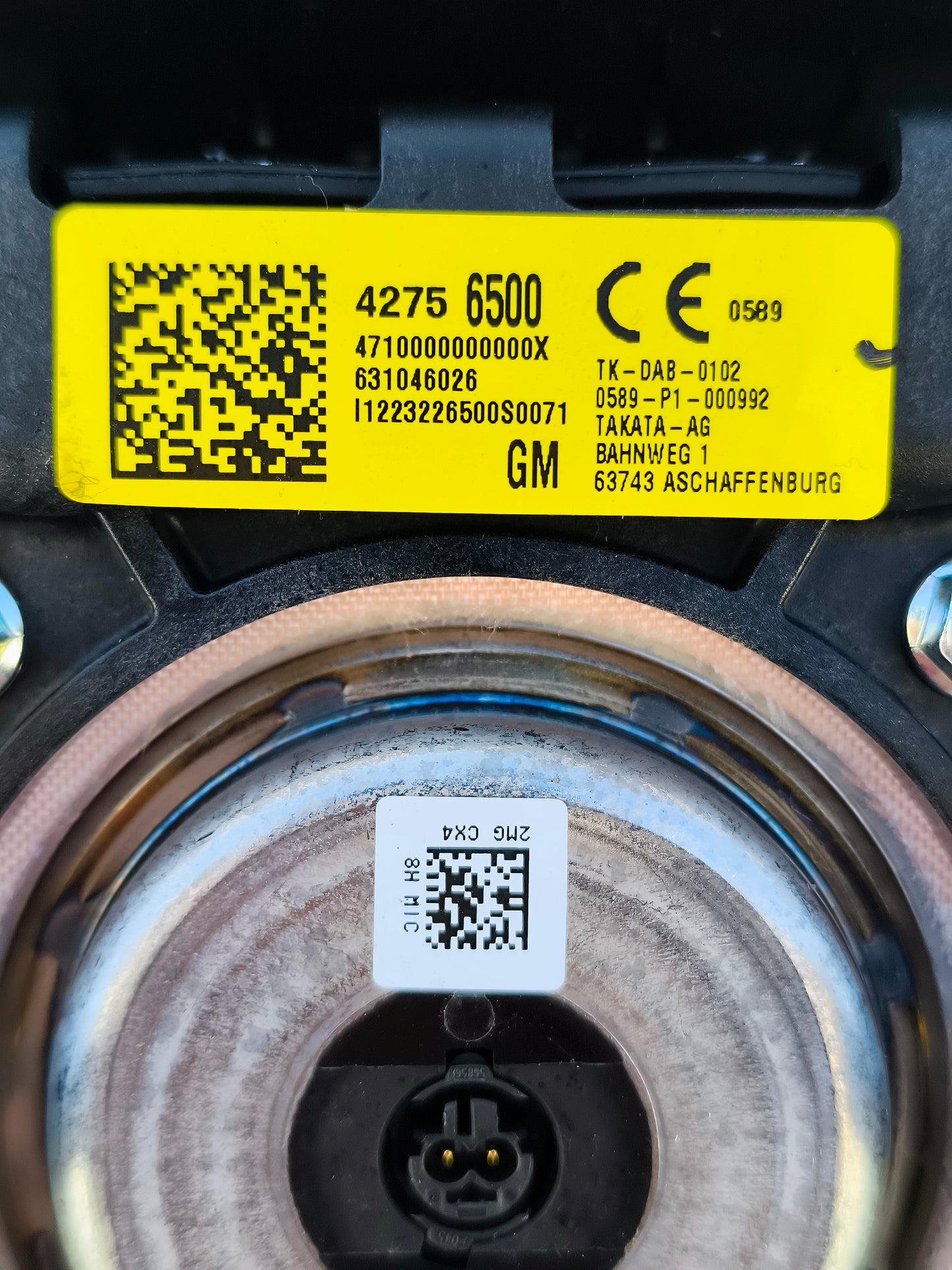 Steering wheel airbag Chevrolet Orlando year 2015 code: 42756500 ecoAG6742