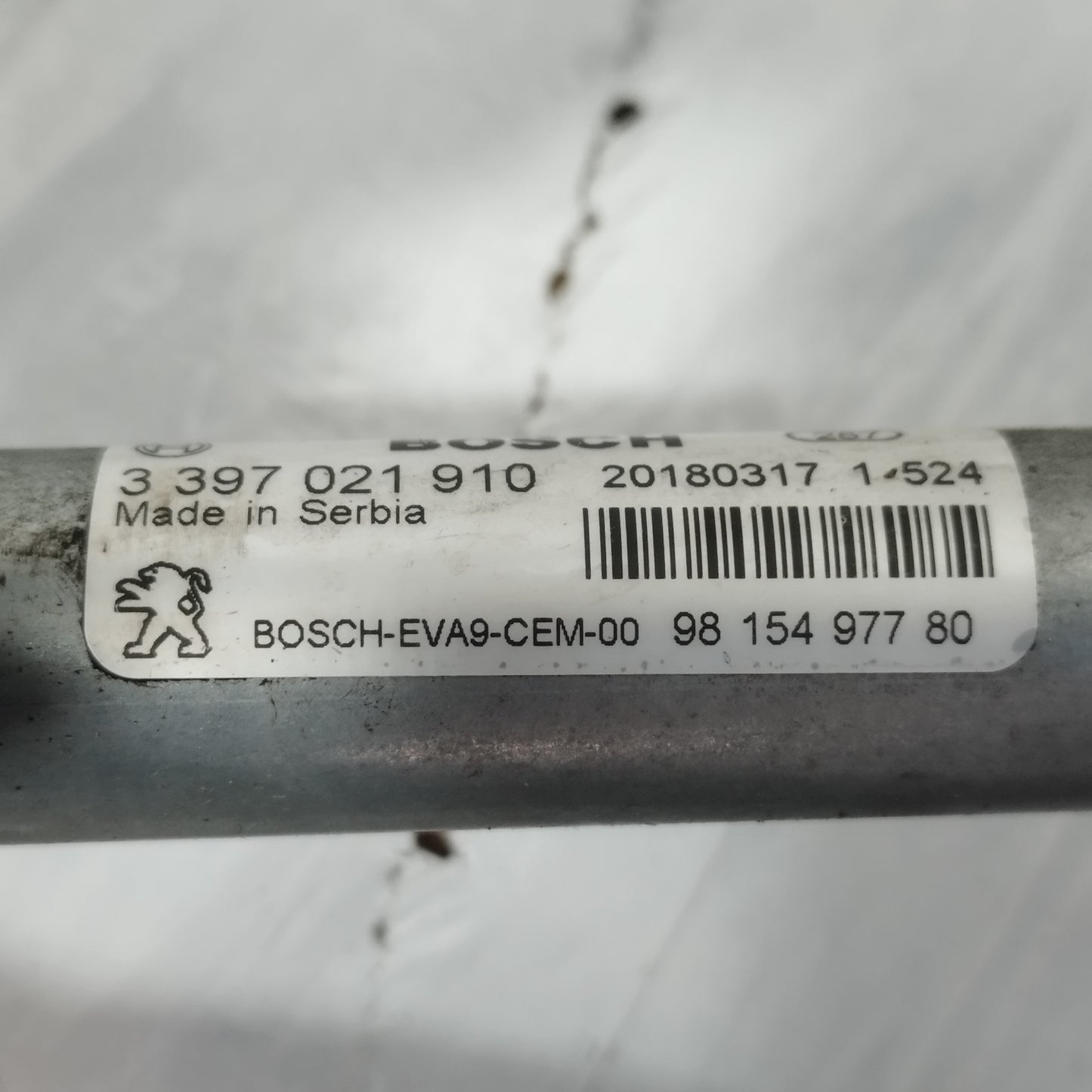 Motorino tergicristalli anteriore Peugeot 208 2018 Cod: 9815497780 ecoAC13704