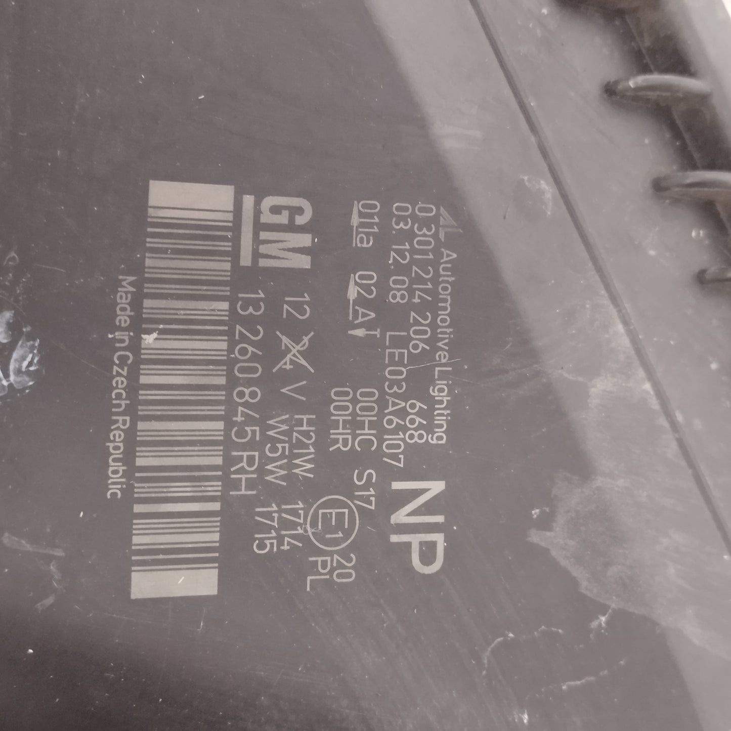 Frontscheinwerfer rechts Opel Zafira B 2008 Code: 0301214206 ecoAC13956