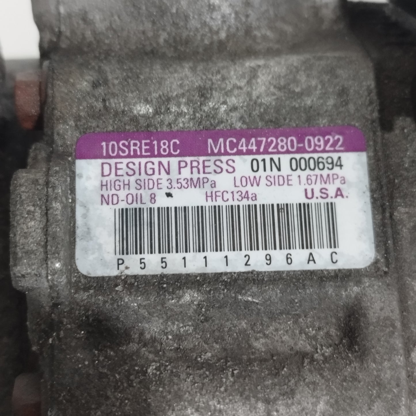 Compressore a / c Jeep Compass 2.2 D 2011 2 pin cod: mc447280-0922 ecoAC15291