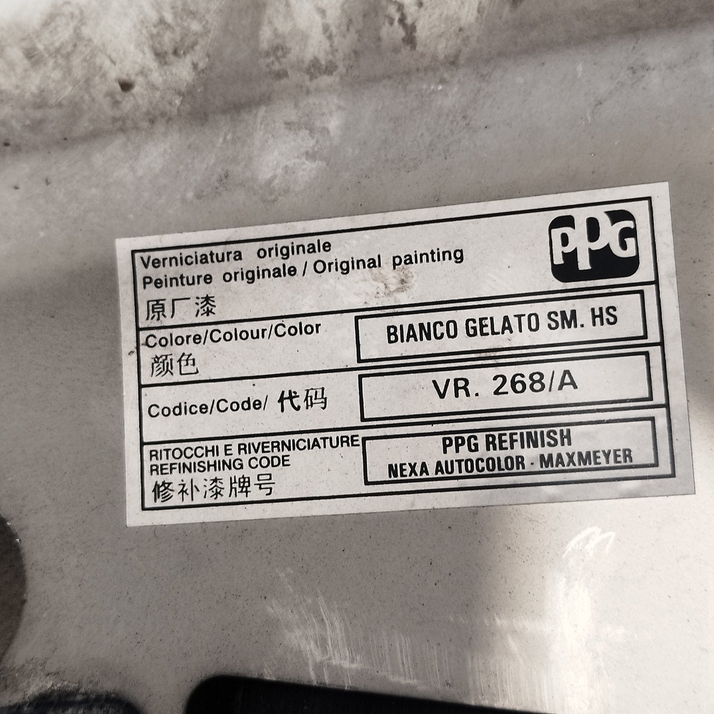 Lamierato anteriore bianco gelato Fiat 500L (330) 1.6 MTJ 2012-2017 ecoAC16155